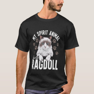 Camiseta Gato Ragdoll Meu Animal Espiritual É Um Dono De Ga