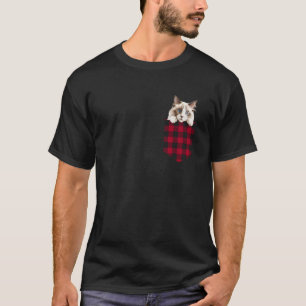 Camiseta Gato Ragdoll no Bolso Espiando Amante de Gatinhos