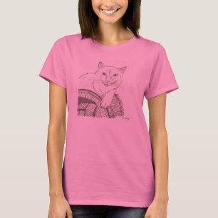 Camiseta Gato Ragdoll Retrato Mulher Capa Longa