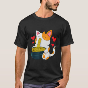 Camiseta Gato Ramen Kawaii Anime Japonês Gato Kawaii Valent