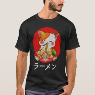 Camiseta Gato Ramen Neko Presentes Otaku Mulheres Meninas