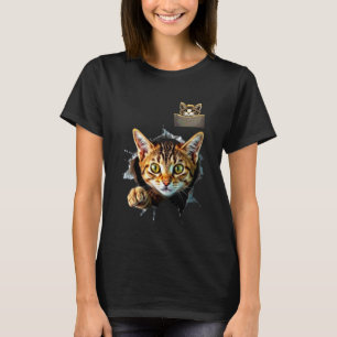 Camiseta Gato Rasgou Roupa Gatinho Gata Meninos & Meninas