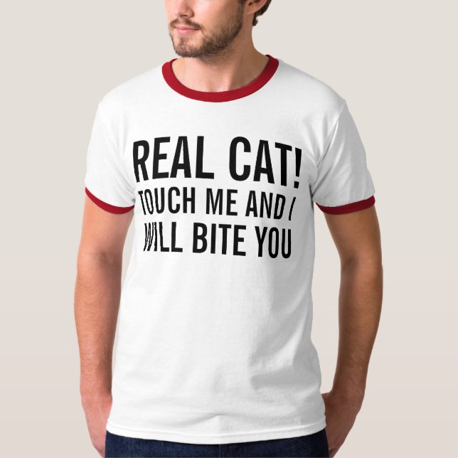 Camiseta gato real (Frente)