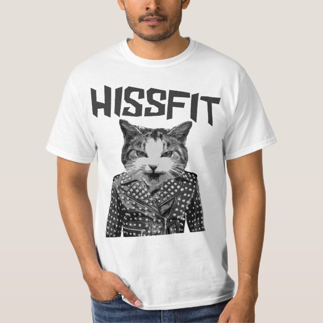 Camiseta Gato rebelde do gatinho do desajuste de Hissfit (Frente)