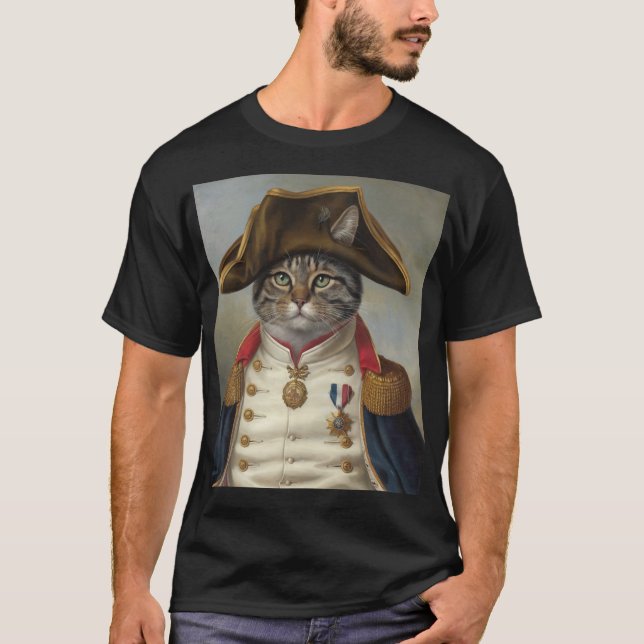 Camiseta "Gato Regal em T-Shirt Uniforme Militar (Frente)