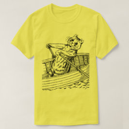Camiseta Gato remando o barco, Louis Wain