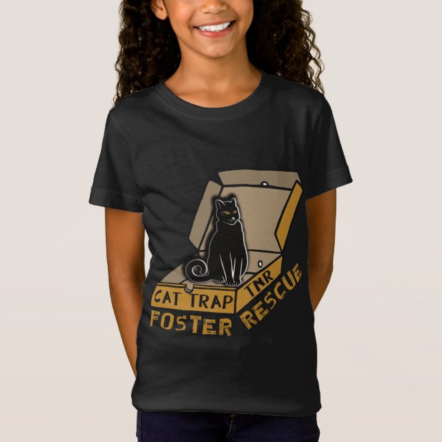 Camiseta Gato Resgate Foster Gato Engraçado Na Pizza Box Tr (Frente)