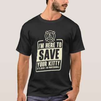 Camiseta Gato Resgate Profissional Bombeiro Gato Bombeiro F