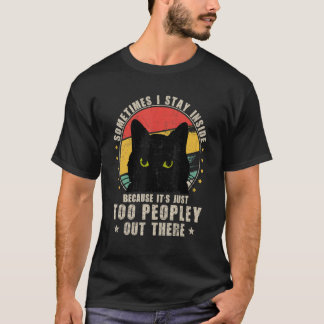 Camiseta Gato Retro Às Vezes Eu Fico Dentro Porque É Muito