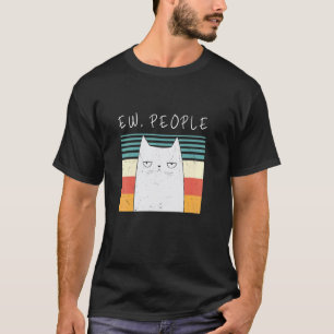 Camiseta Gato Retro Divertido Eca Pessoas Miau Gato Gatinho