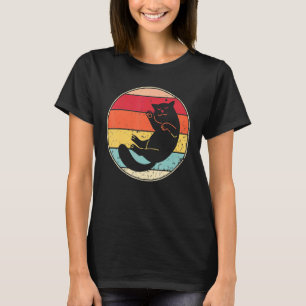 Camiseta Gato Retro Gato Vintage Silhueta Gatinho Animal 7