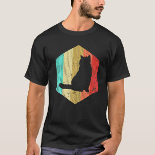 Camiseta Gato Retro Gato Vintage Silhueta Gatinho Animal 7