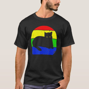 Camiseta Gato Retro Gato Vintage Silhueta Gatinho Animal 7
