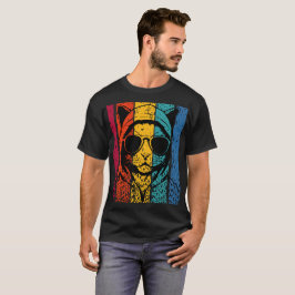Camiseta Gato Retro Legal com Óculos de Sol