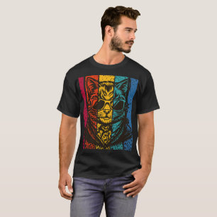 Camiseta Gato Retro Legal com Óculos de Sol