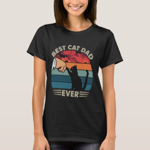 Camiseta Gato Retro Papai Gato Estilo 80s 90S Óculos De Sol