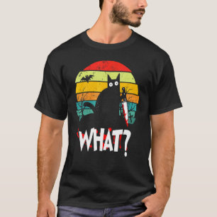 Camiseta Gato Retroativo Que Gato Preto Vintage Com Homens