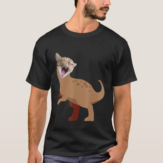 Camiseta Gato Rex Dino 5 (Frente)