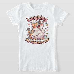 Camiseta Gato Rindo Tira Bigodes