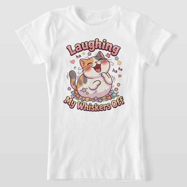 Camiseta Gato Rindo Tira Bigodes (Postura )