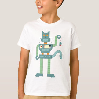 Camiseta Gato Robô e Mouse Enrolado