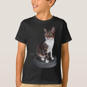 Camiseta Gato Robô Gato De Gato De Vácuo Clonado Felino
