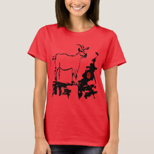 Camiseta Gato rocha vietnamita Ano Chinês Zodiac Mulheres 