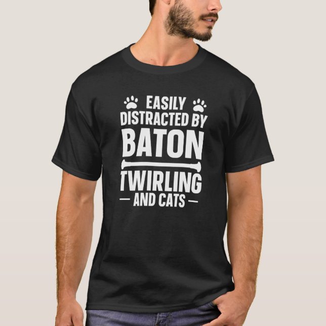 Camiseta Gato Rodopiante de Bastão (Frente)