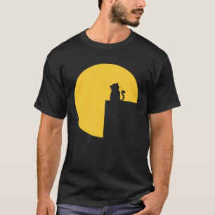 Camiseta Gato Romântico Lua Cheia 1