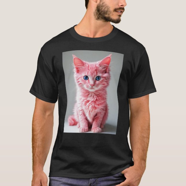 Camiseta Gato Rosa (Frente)