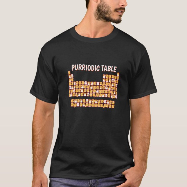 Camiseta Gato Rótulo Rótulo de Mesa Rótulo Rótulo Homens de (Frente)
