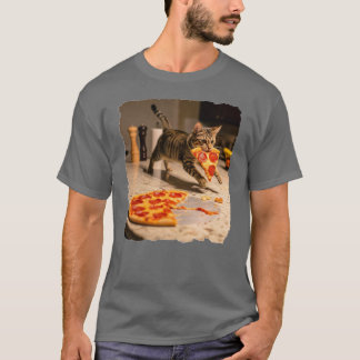 Camiseta Gato roubando pizza!