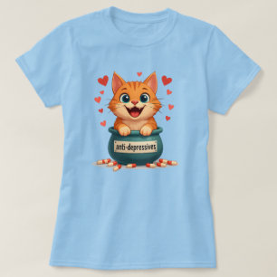 Camiseta Gato ruivo, gato de cor vermelha