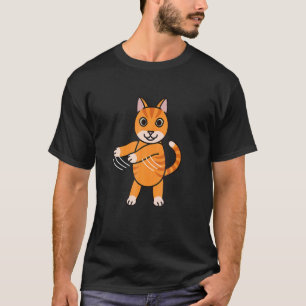 Camiseta Gato Ruivo Passando Fio Dental Dança Pet