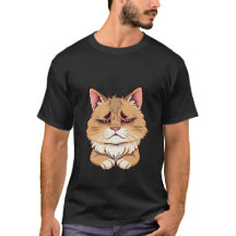Gato Ruivo Triste e Engraçado com Olhos Cansados ✨