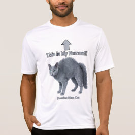 Camiseta Gato Russo Azul Engraçado – Este é o Meu Humano