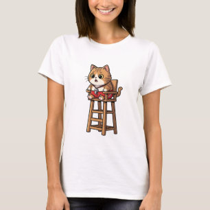 Camiseta Gato Salvavidas Surpreso