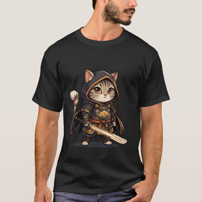 Camiseta Gato Samurai  (Frente)