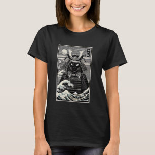 Camiseta Gato Samurai Arte Japonês Ukiyo-e Vintage