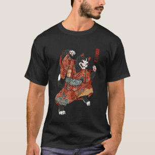 Camiseta Gato Samurai Arte Japonesa Ukiyo-e Guerreiro Diver