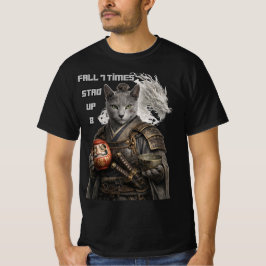 Camiseta Gato Samurai Azul Russo