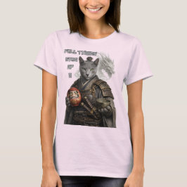 Camiseta Gato Samurai Azul Russo