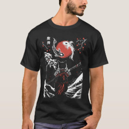 Camiseta Gato Samurai e Peixe Koi