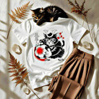 Gato Samurai Elegante Japão Futebol Para Fãs de Fu