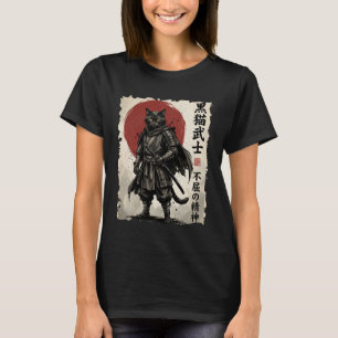 Camiseta Gato Samurai Guerreiro Arte Japonês Kawaii Anime G