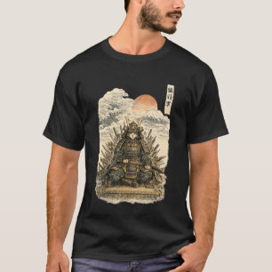 Camiseta Gato Samurai Guerreiro Ronin Neko Arte Japonês Fel
