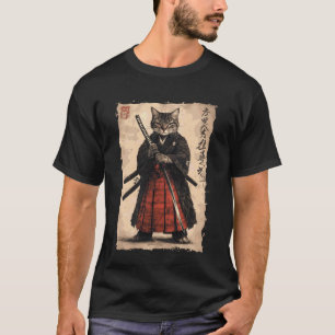 Camiseta Gato Samurai Kanji - Poder do Guerreiro Japonês Ka