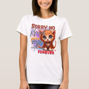 Camiseta Gato sarcasmo engraçado que prendeu arte de palavr