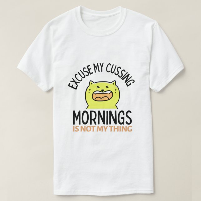 Camiseta Gato Sarcástico Amarelo Engraçado | Zazzle.com.br (Frente do Design)