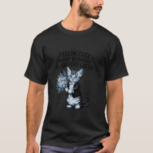 Camiseta Gato Sarcástico Fofo Queime a Oligarquia
